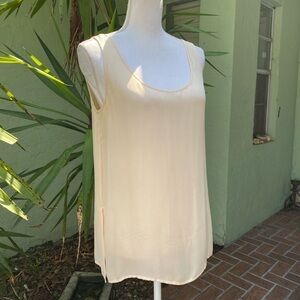 Silk Semi Sheer Nude Tank